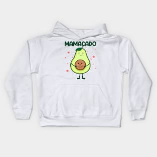 Mamacado Baby Announcement Pregnancy Reveal Avocado Gift Women Mother day Kids Hoodie